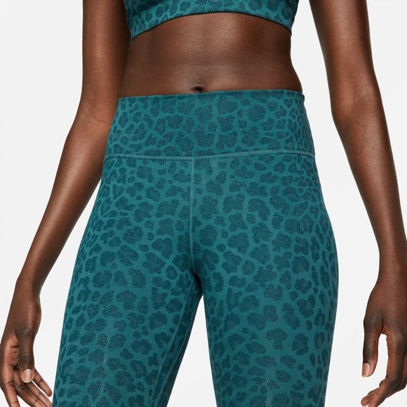 Nike Pants - Nike Training Dri-FIT One Tight Glitter Leopard Print